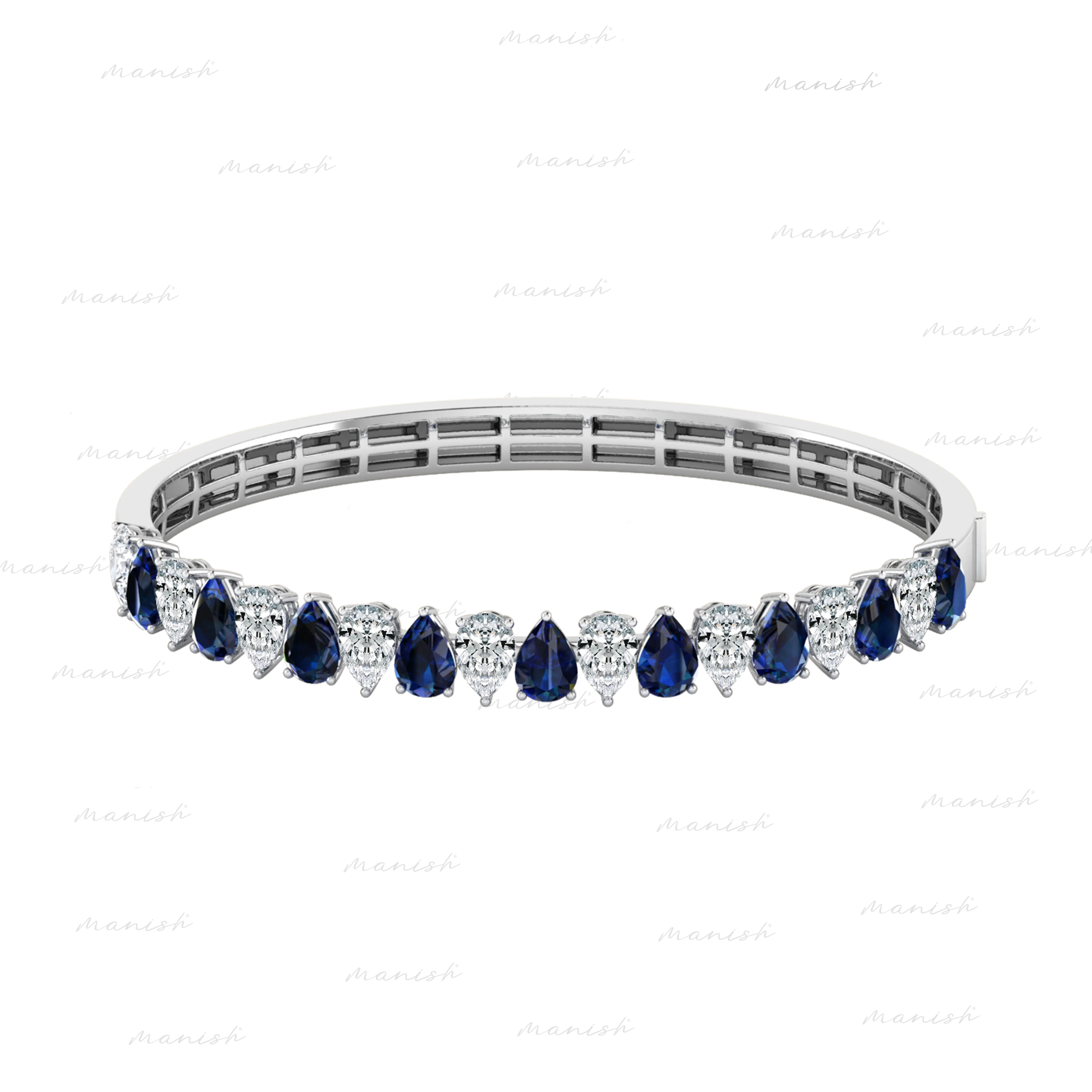 Diamond and Sapphire Bangle